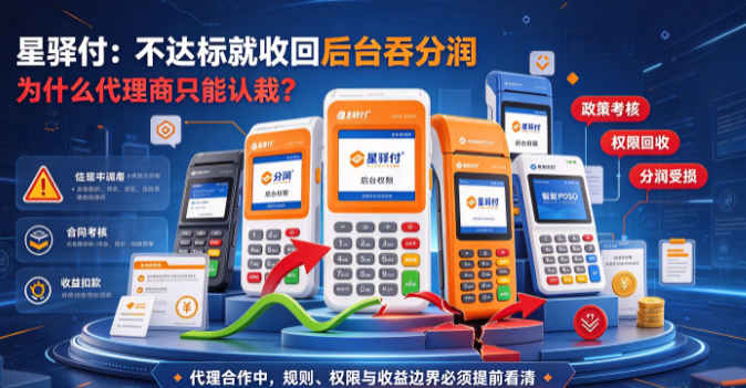 星驿付：不达标就收回后台吞分润